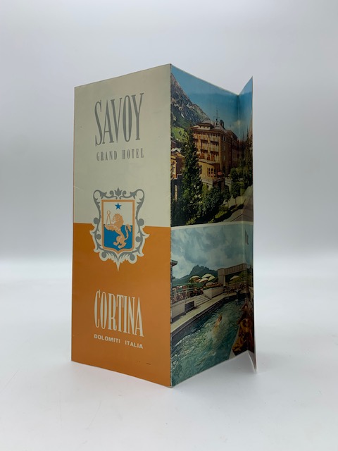 Savoy Grand Hotel. Cortina, Dolomiti, Italia (pieghevole pubblicitario)